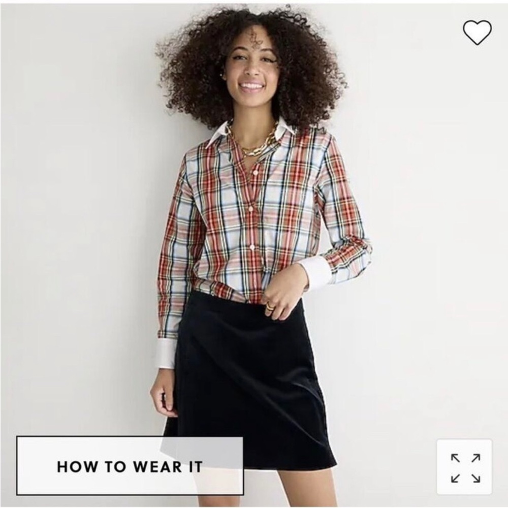 J.Crew Mini Skirt in Stretch Velvet